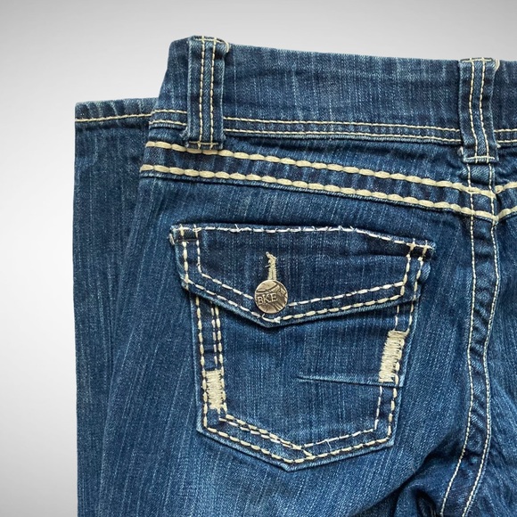 BKE Addison Flap Pocket Boot Leg Jeans Size 28 - Picture 6 of 11